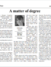 A matter of degree
