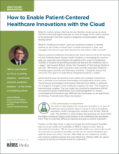 How to Enable Patient-Centered Healthcare Innovations with the Cloud
