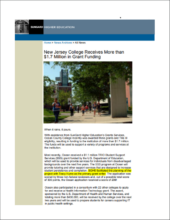 New Jersey College Receives More than $1.7 Million in Grant Funding