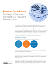 Revenue Cycle Rehab - Five Ways to Optimize the Healthcare Provider’s Revenue Cycle